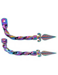 Twisted Muffler With Arrow End Oil Slick.